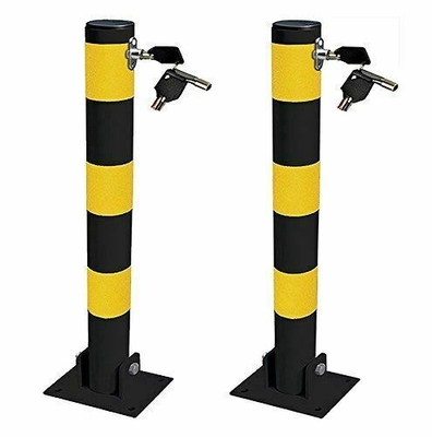 Vehicle Car Parking Safety Security Lock Hex Bollard Parking Barrier Steel Fold Down Fold Down Parking Post With Key Lock